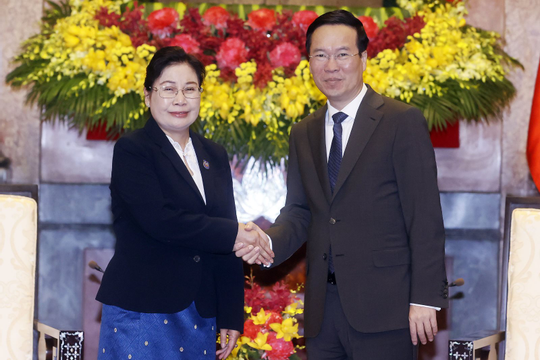 Chủ tịch nước tiếp Chánh án Tòa án nhân dân tối cao Lào