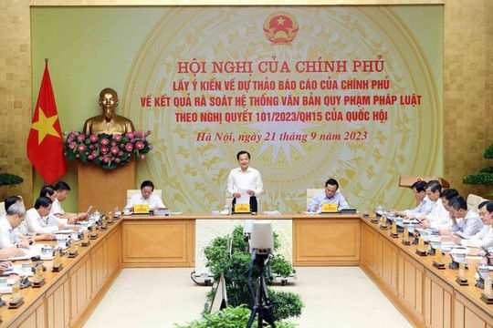 Lấy ý kiến dự thảo Báo cáo rà soát hệ thống văn bản quy phạm pháp luật