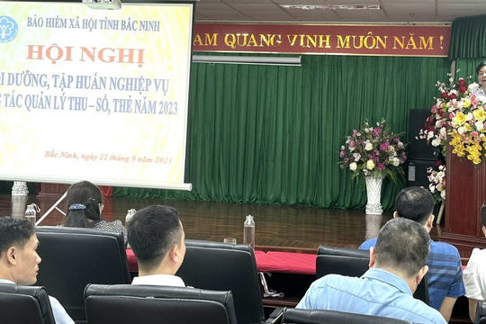 Bắc Ninh: Bảo hiểm xã hội tỉnh tập huấn nghiệp vụ công tác quản lý thu - sổ, thẻ năm 2023