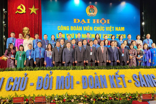 Đại hội Công đoàn Viên chức Việt Nam lần thứ VI, nhiệm kỳ 2023-2028: "Dân chủ - Đổi mới - Đoàn kết - Sáng tạo” Đại hội Công đoàn Viên chức Việt Nam lần thứ VI, nhiệm kỳ 2023-2028: "Dân chủ - Đổi mới - Đoàn kết - Sáng tạo”