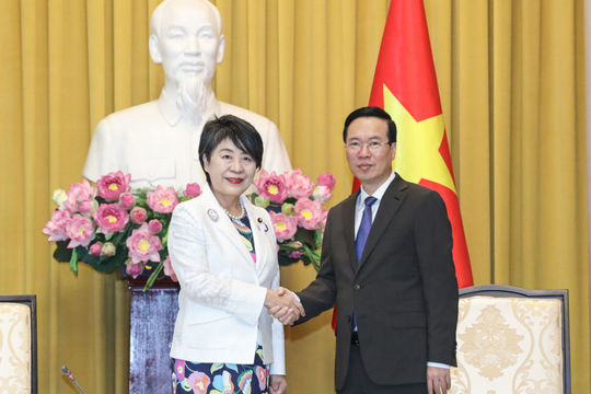 Chủ tịch nước tiếp Bộ trưởng Bộ Ngoại giao Nhật Bản