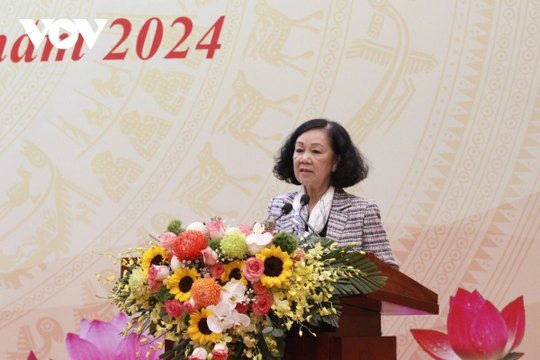 Thường trực Ban Bí thư Trương Thị Mai dự Hội nghị toàn quốc tổng kết công tác dân vận năm 2023