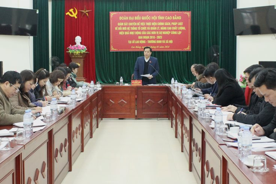 Cao Bằng: Giám sát việc đổi mới, quản lý đơn vị sự nghiệp công lập