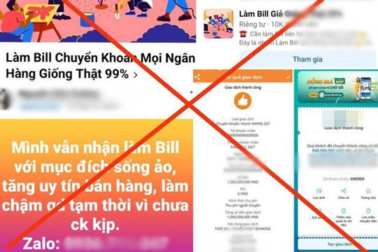 Tinh vi dịch vụ làm giả biên lai chuyển khoản dịp cận Tết Tinh vi dịch vụ làm giả biên lai chuyển khoản dịp cận Tết