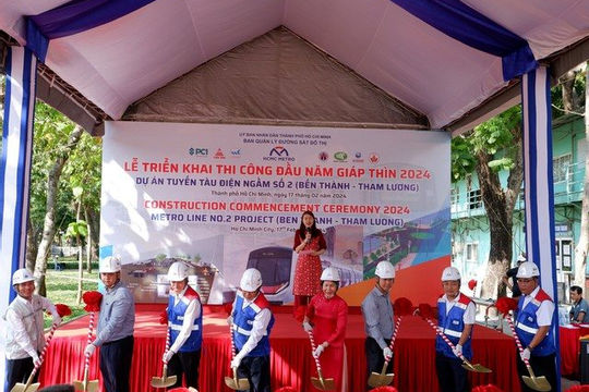 Thành phố Hồ Chí Minh: Khởi công xây dựng tuyến tàu điện ngầm số 2