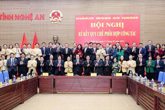 Nghệ An: Lần đầu tiên ký kết quy chế phối hợp công tác 4 bên