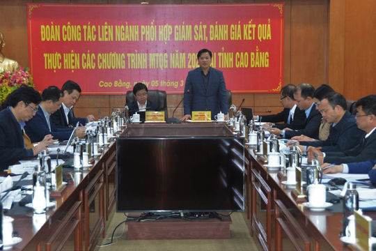 Cao Bằng: Khẩn trương giải ngân vốn 3 chương trình mục tiêu quốc gia Cao Bằng: Khẩn trương giải ngân vốn 3 chương trình mục tiêu quốc gia