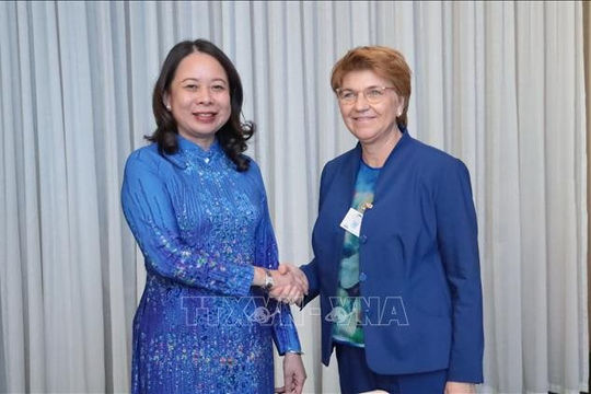 Phó Chủ tịch nước gặp lãnh đạo Thụy Sĩ, Latvia và tiếp Thị trưởng New York Phó Chủ tịch nước gặp lãnh đạo Thụy Sĩ, Latvia và tiếp Thị trưởng New York