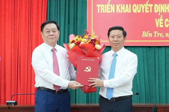 Đồng chí Trần Thanh Lâm giữ chức Phó Bí thư Tỉnh ủy Bến Tre