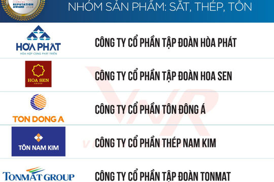 Công bố Top 10 Công ty Vật liệu xây dựng năm 2024