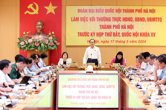 Đoàn đại biểu Quốc hội thành phố Hà Nội làm việc với các cơ quan trước Kỳ họp thứ 7, Quốc hội khóa XV