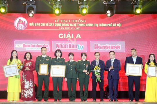 Tiếp tục trao Giải báo chí về công tác xây dựng Đảng và hệ thống chính trị của TP.Hà Nội