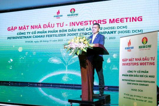 Phân bón Cà Mau chia cổ tức 2023 bằng tiền với tỷ lệ 20%, cao hơn 4% so với kế hoạch 