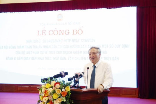 Ngành tòa án đồng hành với Chính phủ trong việc gỡ cảnh báo thẻ vàng thủy sản Ngành tòa án đồng hành với Chính phủ trong việc gỡ cảnh báo thẻ vàng thủy sản