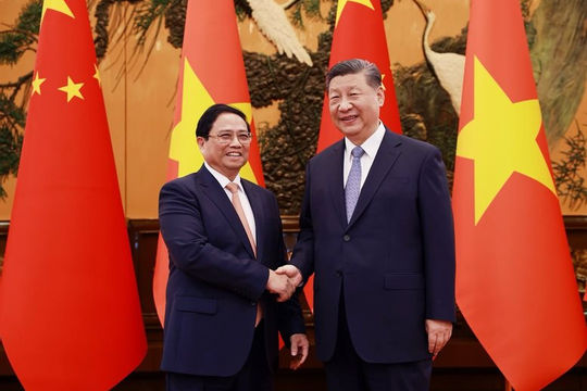 Thủ tướng Phạm Minh Chính hội kiến Tổng Bí thư, Chủ tịch nước Trung Quốc Tập Cận Bình