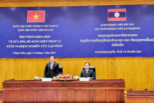 Quốc hội Việt Nam - Lào trao đổi kinh nghiệm nghiên cứu lập pháp Quốc hội Việt Nam - Lào trao đổi kinh nghiệm nghiên cứu lập pháp