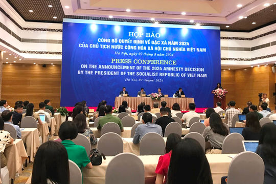 Công bố Quyết định của Chủ tịch nước về đặc xá năm 2024