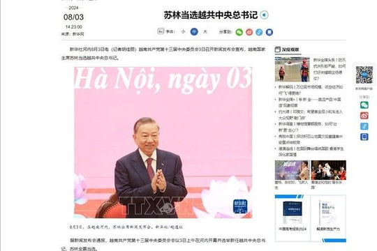 Truyền thông các nước đưa tin đậm nét về việc đồng chí Tô Lâm được bầu làm Tổng Bí thư Truyền thông các nước đưa tin đậm nét về việc đồng chí Tô Lâm được bầu làm Tổng Bí thư