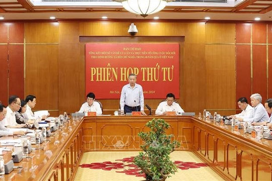 Tổng Bí thư, Chủ tịch nước Tô Lâm chủ trì Phiên họp thứ tư Ban Chỉ đạo Tổng kết 40 năm Đổi mới Tổng Bí thư, Chủ tịch nước Tô Lâm chủ trì Phiên họp thứ tư Ban Chỉ đạo Tổng kết 40 năm Đổi mới