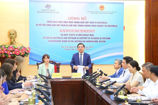 Triển khai tuyển dụng lao động đi làm việc trong ngành nông nghiệp tại Australia
