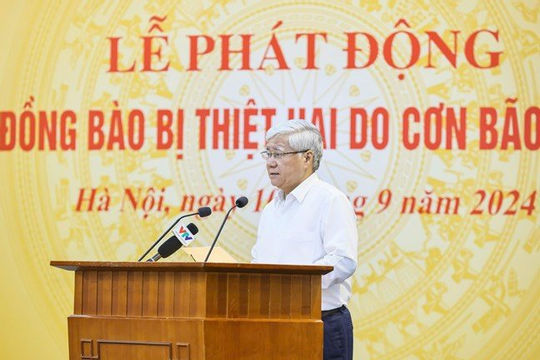 Ủy ban Trung ương Mặt trận Tổ quốc Việt Nam tiếp nhận hơn 407 tỷ đồng ủng hộ đồng bào bị thiệt hại do cơn bão số 3 gây ra