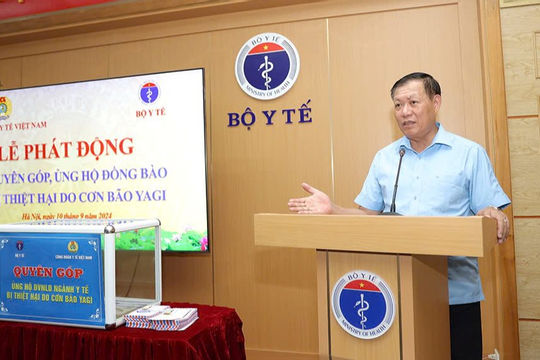 Phát động ủng hộ người lao động ngành y tế bị thiệt hại do ảnh hưởng bão số 3 Phát động ủng hộ người lao động ngành y tế bị thiệt hại do ảnh hưởng bão số 3