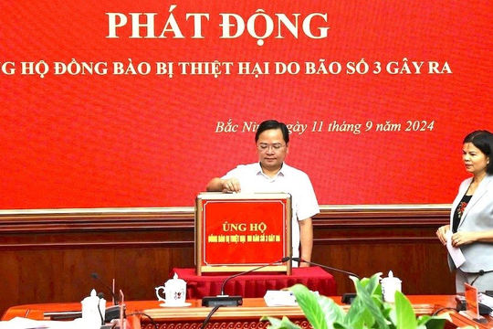 Bắc Ninh chung tay ủng hộ đồng bào bị thiệt hại nặng nề do bão số 3 gây ra Bắc Ninh chung tay ủng hộ đồng bào bị thiệt hại nặng nề do bão số 3 gây ra