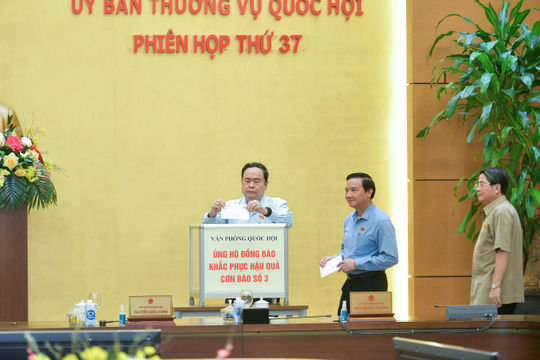 Ủy ban Thường vụ Quốc hội ủng hộ đồng bào khắc phục hậu quả cơn bão số 3