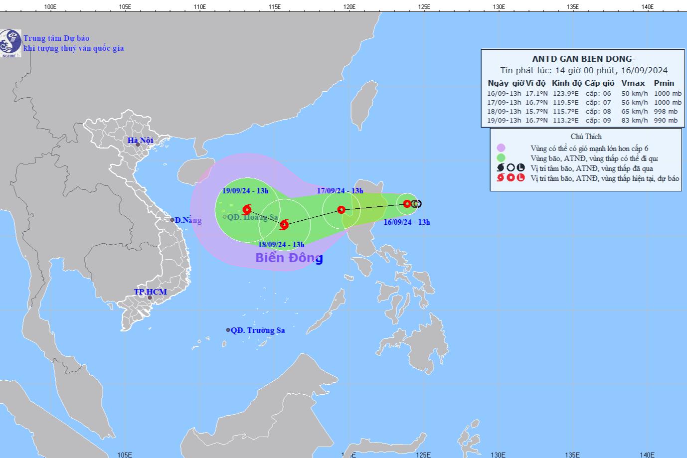 Quảng Nam tập trung ứng phó với áp thấp nhiệt đới gần biển Đông