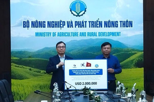 Tiếp nhận 2 triệu USD Hàn Quốc hỗ trợ để khắc phục thiệt hại do bão Yagi