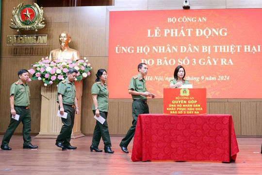 Bộ Công an hỗ trợ 20 tỷ đồng cho các địa phương khắc phục hậu quả cơn bão số 3