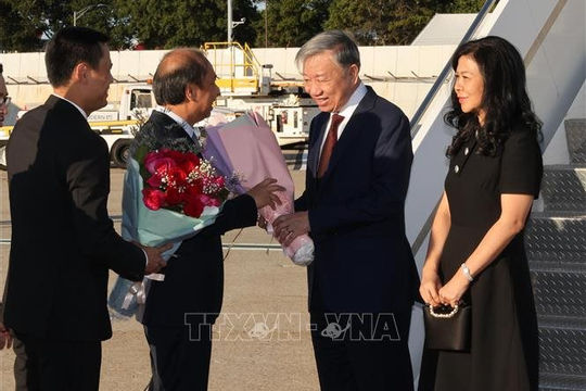 Tổng Bí thư, Chủ tịch nước Tô Lâm đến New York dự Tuần lễ cấp cao Đại hội đồng Liên hợp quốc