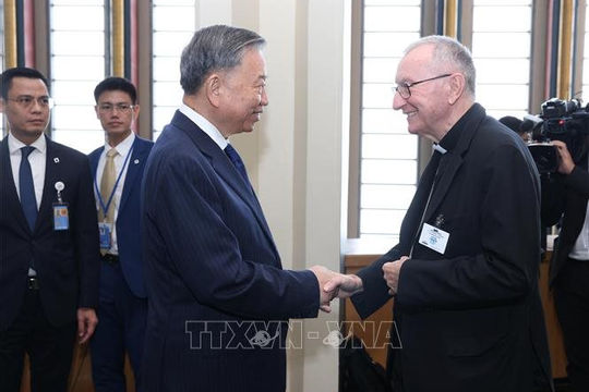 Tổng Bí thư, Chủ tịch nước Tô Lâm gặp Thủ tướng Vatican