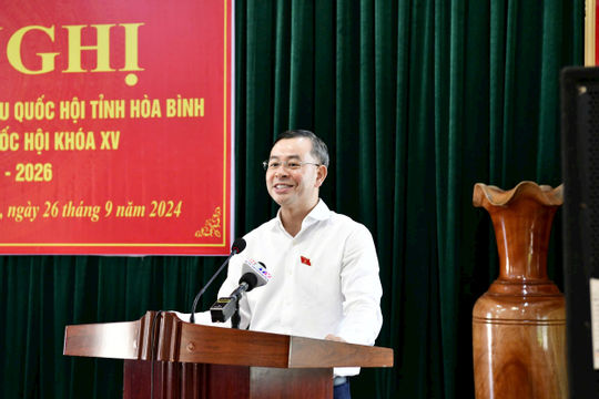 Tổng Kiểm toán nhà nước Ngô Văn Tuấn tiếp xúc cử tri tại tỉnh Hòa Bình trước Kỳ họp thứ 8