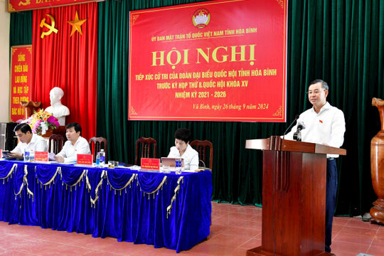 Một số hình ảnh Tổng Kiểm toán nhà nước tiếp xúc cử tri tại huyện  vùng cao Lạc Sơn - Hòa Bình