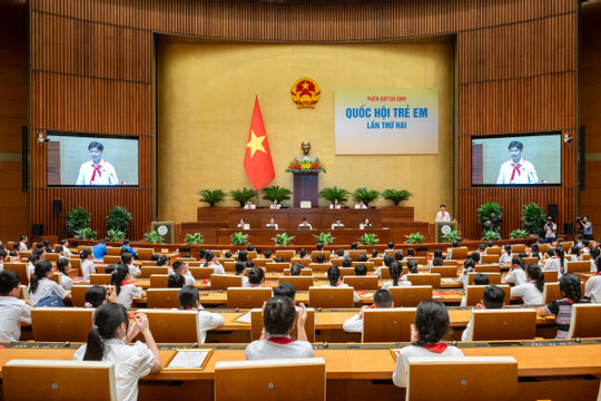 Khai mạc Phiên họp giả định “Quốc hội trẻ em” lần thứ hai Khai mạc Phiên họp giả định “Quốc hội trẻ em” lần thứ hai