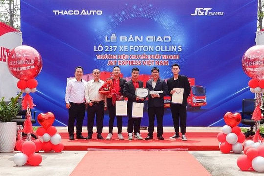 THACO AUTO: Bàn giao lô xe tải cho hãng chuyển phát nhanh số 1 Đông Nam Á