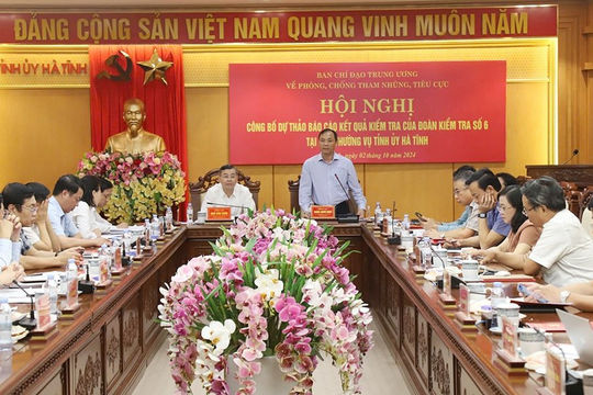 Thông qua dự thảo Báo cáo kiểm tra đối với Ban Thường vụ Tỉnh ủy Hà Tĩnh