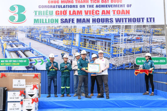 Lilama đạt dấu mốc 3 triệu giờ làm việc an toàn tại dự án sản xuất Hydrogen xanh Neom