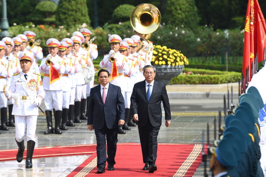 Thủ tướng Phạm Minh Chính chủ trì Lễ đón chính thức Thủ tướng Trung Quốc Lý Cường Thủ tướng Phạm Minh Chính chủ trì Lễ đón chính thức Thủ tướng Trung Quốc Lý Cường