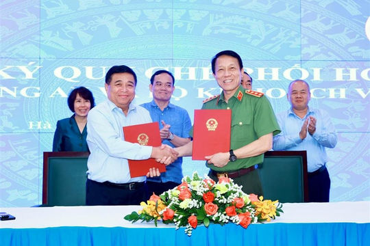 Ký kết Quy chế phối hợp trong công tác bảo đảm an ninh, trật tự và lĩnh vực kế hoạch đầu tư