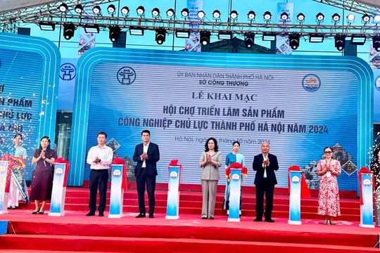 Khai mạc Hội chợ triển lãm sản phẩm công nghiệp chủ lực thành phố Hà Nội năm 2024
