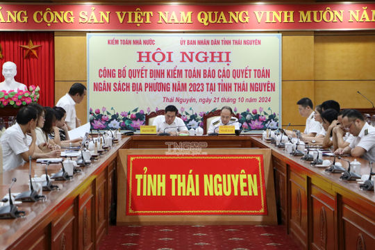 Công bố quyết định kiểm toán báo cáo quyết toán ngân sách địa phương năm 2023 của tỉnh Thái Nguyên