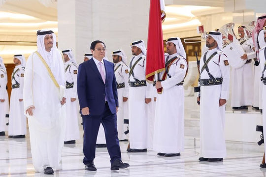 Qatar tổ chức trọng thể lễ đón chính thức Thủ tướng Phạm Minh Chính Qatar tổ chức trọng thể lễ đón chính thức Thủ tướng Phạm Minh Chính