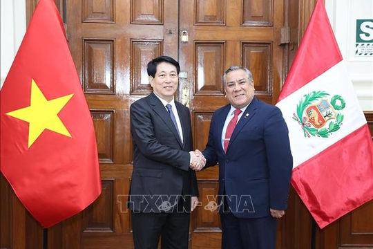 Chủ tịch nước Lương Cường hội kiến Chủ tịch Quốc hội Peru, Chủ tịch Hội đồng Bộ trưởng Peru