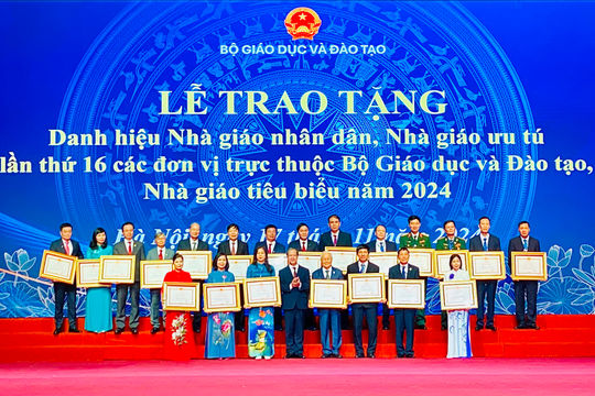 Tôn vinh các Nhà giáo Nhân dân, Nhà giáo Ưu tú, Nhà giáo tiêu biểu năm 2024