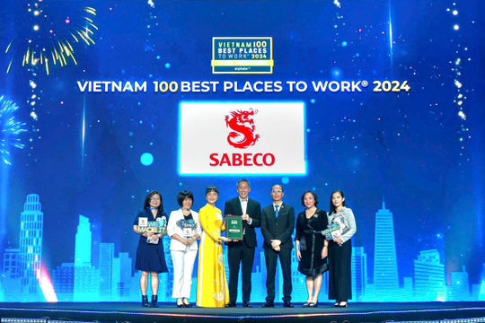 SABECO được vinh danh trong  Top 100 nơi làm việc tốt nhất  Việt Nam năm 2024 