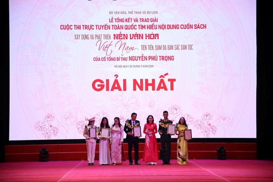 Trao giải Cuộc thi trực tuyến toàn quốc Tìm hiểu về nội dung cuốn sách của cố Tổng Bí thư Nguyễn Phú Trọng