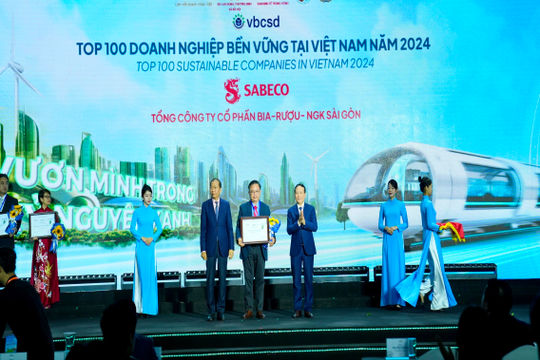 SABECO tiếp tục được vinh danh trong Top những doanh nghiệp phát triển bền vững tại Việt Nam 