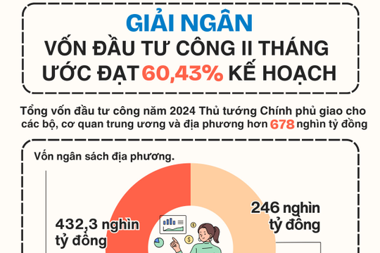 Infographics: Giải ngân vốn đầu tư công 11 tháng ước đạt hơn 410.953 tỷ đồng